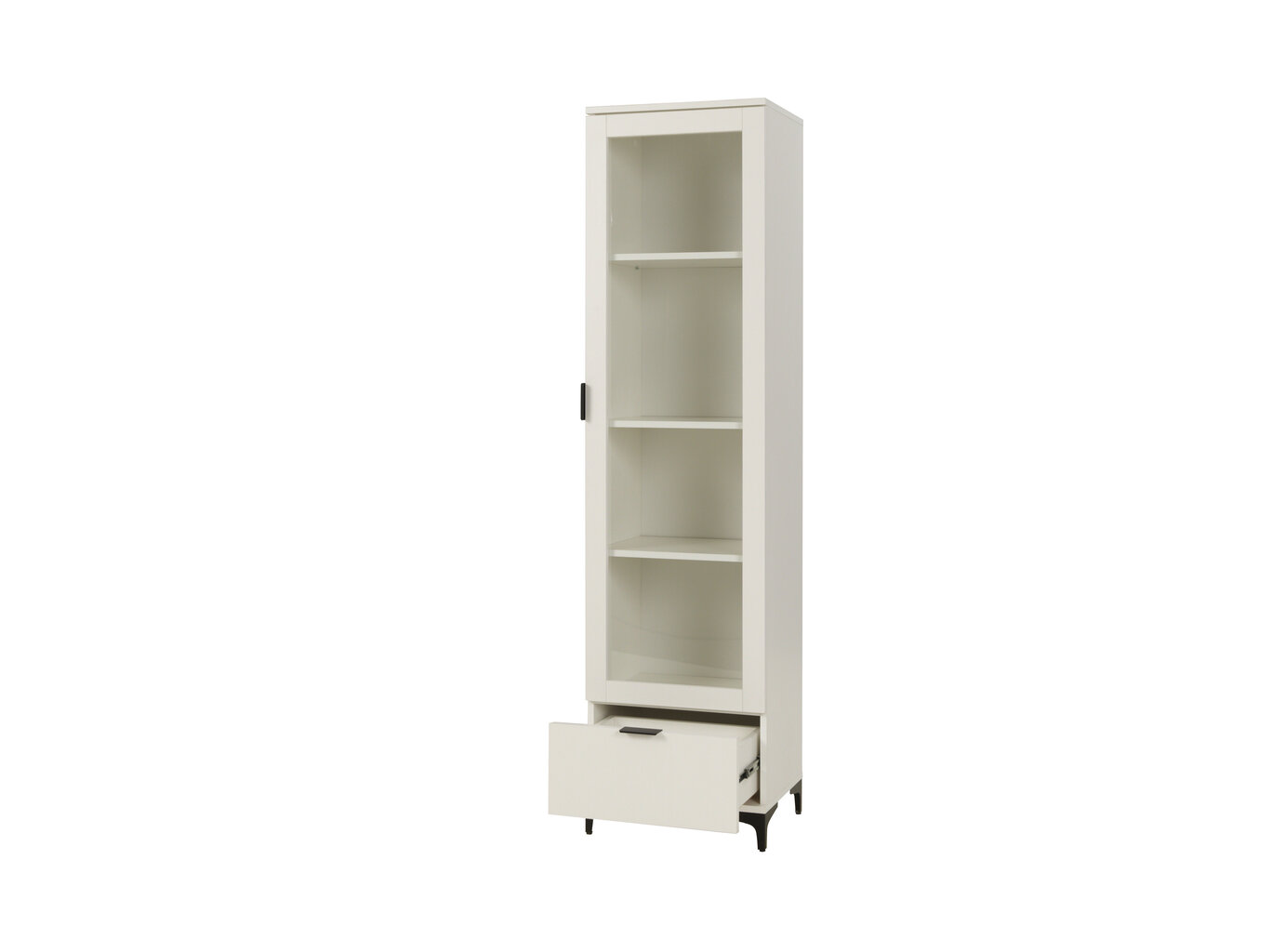 Spintelė ADRK Furniture LEN07, balta kaina ir informacija | Vitrinos, indaujos | pigu.lt