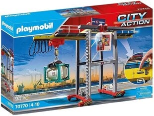 70770 PLAYMOBIL® City Action, портовый кран для погрузки контейнеров цена и информация | Конструкторы и кубики | pigu.lt