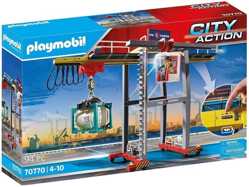 70770 PLAYMOBIL® City Action, konteinerių pakrovimo portalinis kranas kaina ir informacija | Konstruktoriai ir kaladėlės | pigu.lt