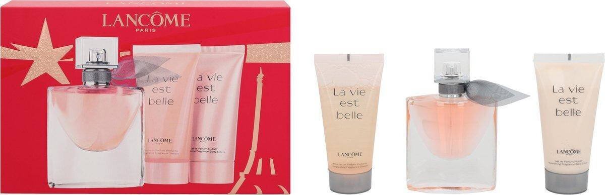 Dovanų rinkinys Lancome La Vie est Belle: kvapusis vanduo EDP moterims, 30 ml + kūno losjonas, 50  ml + dušo želė, 50 ml kaina ir informacija | Kvepalai moterims | pigu.lt