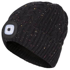 Kepurė Dazzle Rechargable Led Beanie Hat UAHSHATR0005-BKM.EACH kaina ir informacija | Trespass Aksesuarai vyrams | pigu.lt