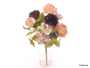 Dirbtinių rožių ir hortenzijų puokštelė marga kaina ir informacija | Dirbtinės gėlės | pigu.lt
