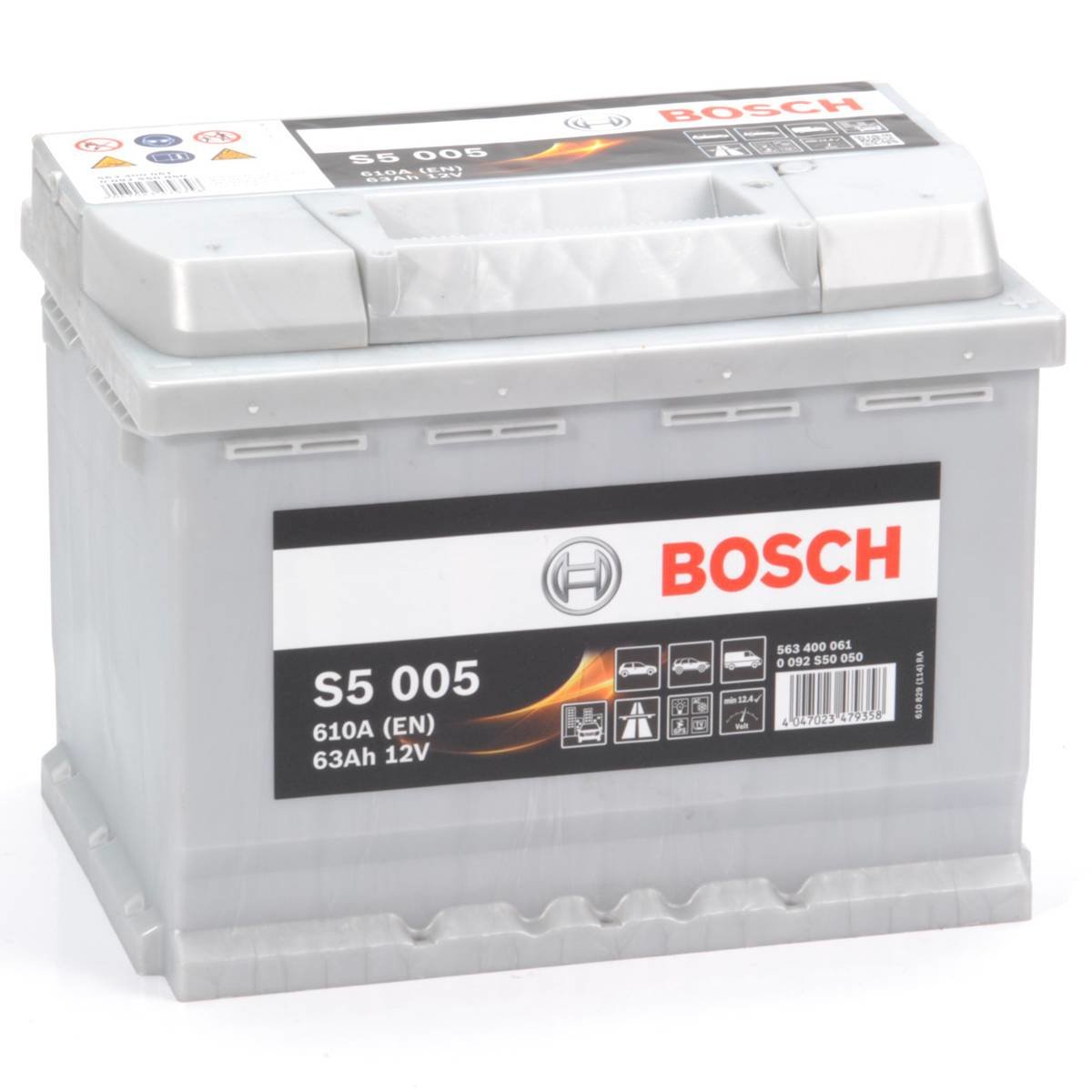 Аккумулятор Bosch 63Ah 610A S5005 цена