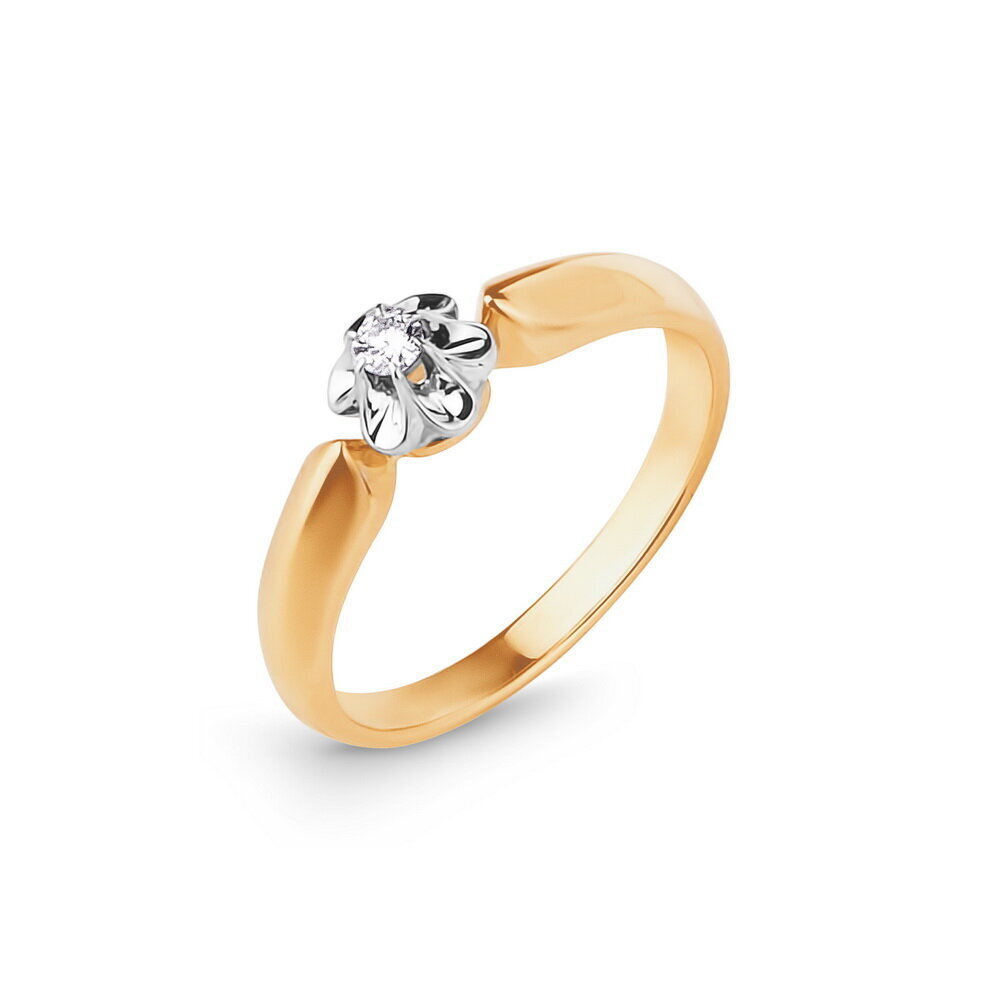 Kostromos auksinis žiedas su briliantu, 16,5 mm, 28500097 165 kaina ir informacija | Žiedai | pigu.lt