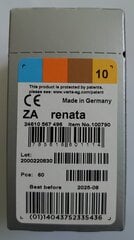 Renata baterijos ZA10.DP6 klausos aparatams (Zinc-Air), 60 vnt. kaina ir informacija | Elementai | pigu.lt
