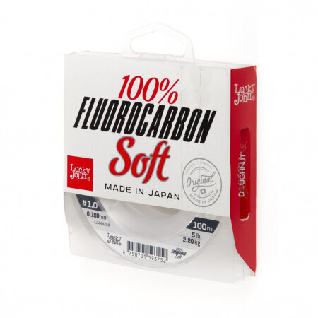 Valas Lucky John Fluorocarbon Soft 100m 0.18mm kaina ir informacija | Valai | pigu.lt