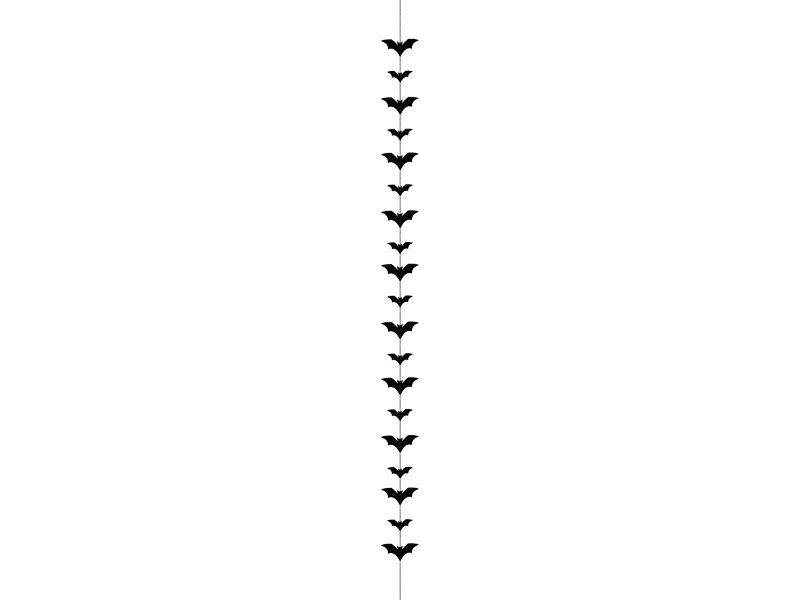 Girlianda Šikšnosparniai 150 cm, juoda цена и информация | Dekoracijos šventėms | pigu.lt
