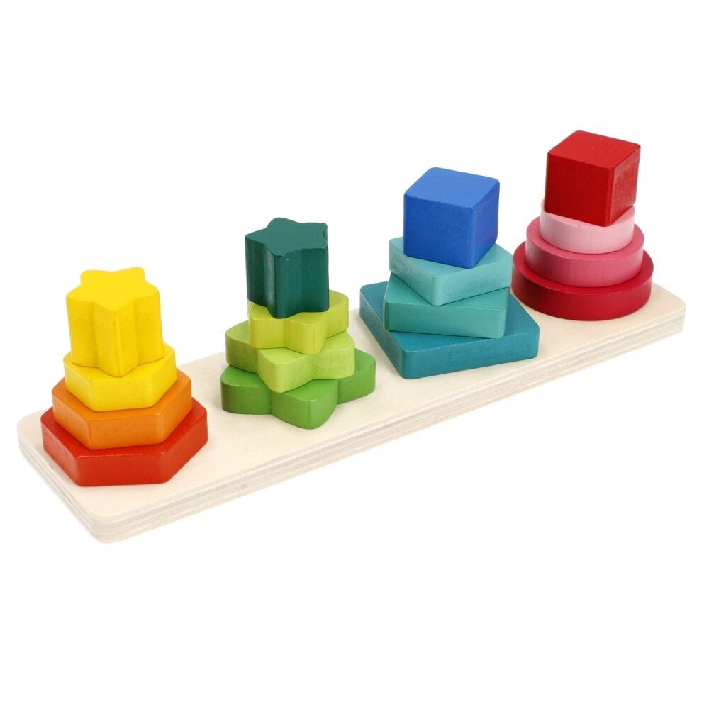 Medinė piramidė Wooden kaina ir informacija | Žaislai kūdikiams | pigu.lt