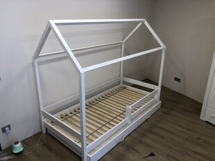 Vaikiška lova namelis SofiHouse R28, 160x70 cm, balta 1 stalčius kaina ir informacija | Vaikiškos lovos | pigu.lt