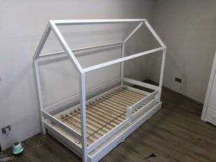 Vaikiška lova namelis SofiHouse R28, 160x80 cm, balta 1 stalčius цена и информация | Детские кровати | pigu.lt
