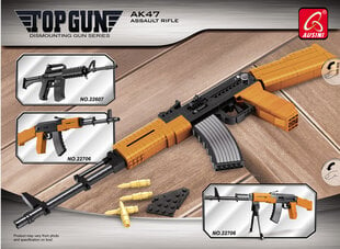 Ausini, Top Gun, AK47 Assault Rifle, AK47 šautuvas kaina ir informacija | Konstruktoriai ir kaladėlės | pigu.lt