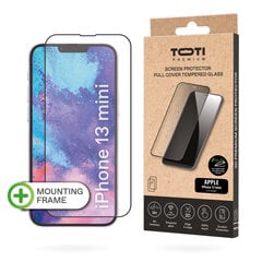 Toti Premium 4779040337761 PREMIUM TEMPERED screen protector glass 3D full cover for iPhone 13 mini (5,4'') Black kaina ir informacija | Apsauginės plėvelės telefonams | pigu.lt