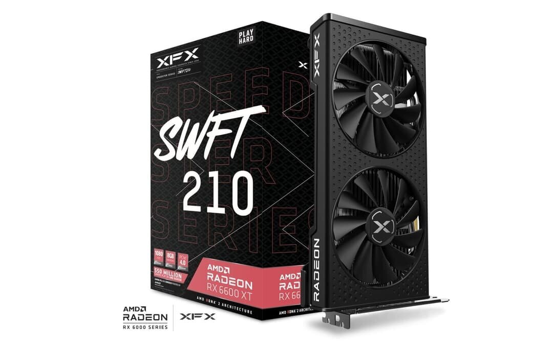 XFX RX 6600XT SWFT210 CROE GAM цена и информация | Vaizdo plokštės (GPU) | pigu.lt