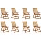 Sulankstomos sodo kėdės su pagalvėlėmis, 8 vnt. kaina ir informacija | Lauko kėdės, foteliai, pufai | pigu.lt