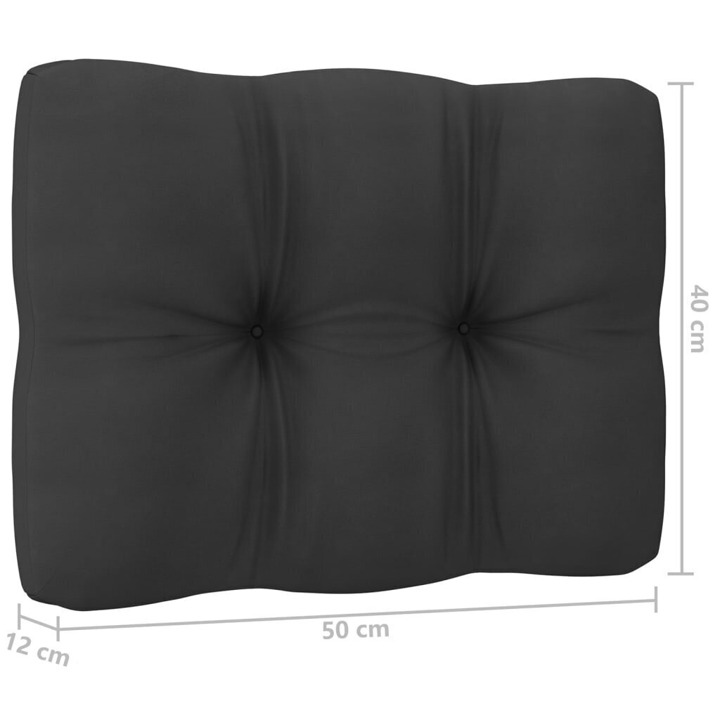 Sodo komplektas su pagalvėmis, 7 dalių, juodas kaina ir informacija | Lauko baldų komplektai | pigu.lt