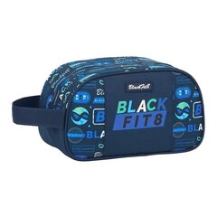 Mokyklinis higienos reikmenų krepšys BlackFit8 Logos Retro, tamsiai mėlynas kaina ir informacija | Kuprinės mokyklai, sportiniai maišeliai | pigu.lt