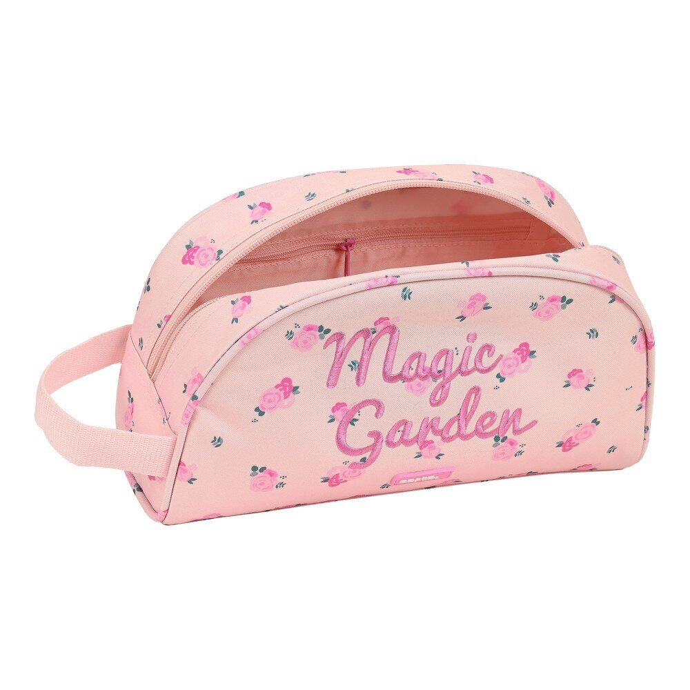 Mokyklinis higienos reikmenų krepšys Safta Magic Garden, rožinis kaina ir informacija | Kuprinės mokyklai, sportiniai maišeliai | pigu.lt