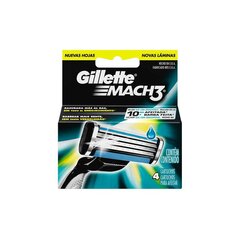 Сменное лезвие для бритвы Gillette Mach3 (4 шт) цена и информация | Косметика и средства для бритья | pigu.lt