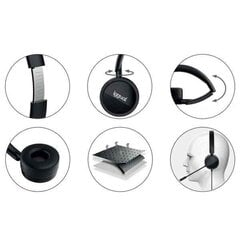 Наушники с микрофоном Iggual Dual Tech, чёрный цвет цена и информация | Теплая повязка на уши, черная | pigu.lt