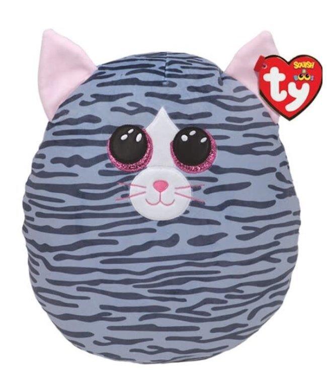 Pliušinis žaislas TY Squish a Boos Kiki, pilkas kačiukas, 25 cm kaina ir informacija | Minkšti (pliušiniai) žaislai | pigu.lt