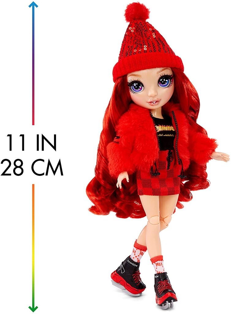 Rainbow High Winter Break Fashion Doll- Ruby Anderson (Red) kaina ir informacija | Žaislai mergaitėms | pigu.lt