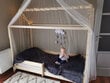 Vaikiška lova namelis SofiHouse R28, 160x80 cm, Nedažyta kaina ir informacija | Vaikiškos lovos | pigu.lt