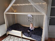 Vaikiška lova namelis SofiHouse R28, 180x90 cm, Nedažyta kaina ir informacija | Vaikiškos lovos | pigu.lt