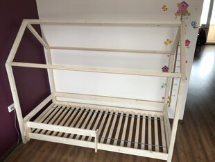 Vaikiška lova namelis SofiHouse R28, 200x120 cm, Nedažyta kaina ir informacija | Vaikiškos lovos | pigu.lt