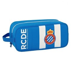 Kelioninis šlepečių dėklas RCD Espanyol, mėlynas/baltas kaina ir informacija | Lagaminai, kelioniniai krepšiai | pigu.lt