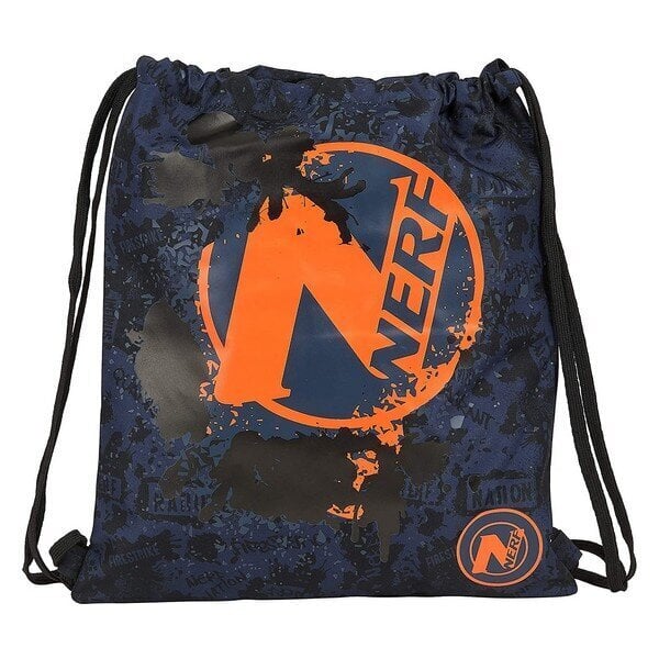 Sportinis krepšys su virvutėmis Nerf, tamsiai mėlynas kaina ir informacija | Kuprinės mokyklai, sportiniai maišeliai | pigu.lt