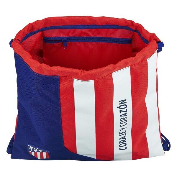 Sportinis krepšys su virvutėmis Atlético Madrid, raudonas/mėlynas kaina ir informacija | Kuprinės mokyklai, sportiniai maišeliai | pigu.lt