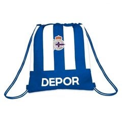 Sportinis krepšys su virvutėmis R. C. Deportivo de La Coruña, mėlynas / baltas kaina ir informacija | Kuprinės mokyklai, sportiniai maišeliai | pigu.lt