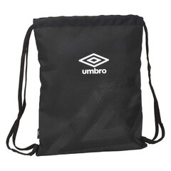 Sportinis krepšys su virvutėmis Umbro, juodas kaina ir informacija | Kuprinės mokyklai, sportiniai maišeliai | pigu.lt