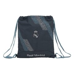 Sportinis krepšys su virvutėmis Real Madrid C.F. Gris Oscuro, pilkas kaina ir informacija | Kuprinės mokyklai, sportiniai maišeliai | pigu.lt