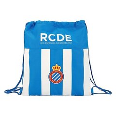 Sportinis krepšys su virvutėmis RCD Espanyol, mėlynas / baltas kaina ir informacija | Kuprinės mokyklai, sportiniai maišeliai | pigu.lt