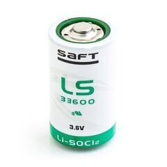 Saft LS33600 Li-SOCl2 3,6V elementas kaina ir informacija | Elementai | pigu.lt