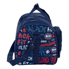 Sporto krepšys BlackFit8 Letters, 27 l, tamsiai mėlynas kaina ir informacija | Black Fit8 Vaikams ir kūdikiams | pigu.lt