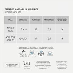 Многоразовая 3-xслойная защитная маска, голубая M цена и информация | Первая помощь | pigu.lt