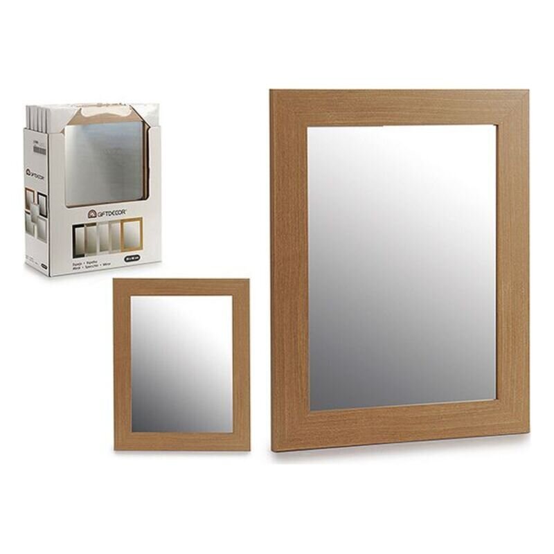 Pakabinamas veidrodis Gift Decor, rudas kaina ir informacija | Veidrodžiai | pigu.lt