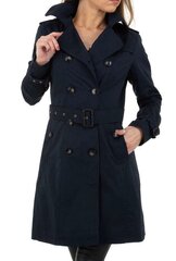 Moteriškas pavasario-rudens paltas, tamsiai mėlynas S kaina ir informacija | Paltai moterims | pigu.lt