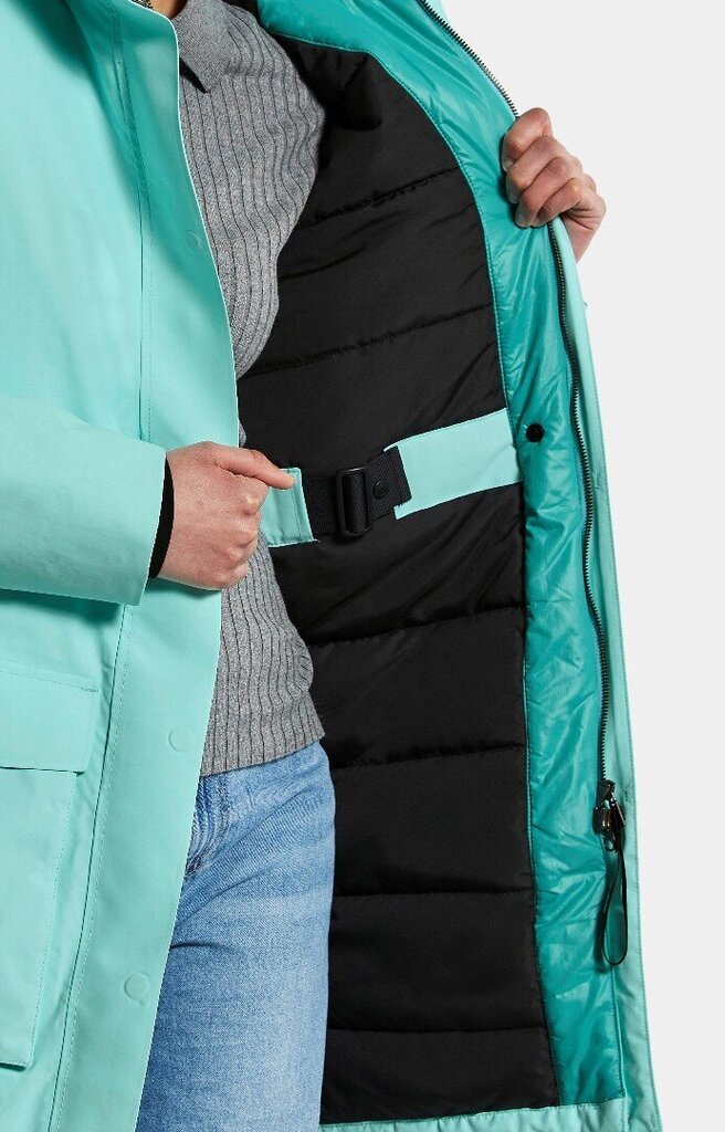 Didriksons moteriška žieminė ilga striukė LEYA, mėtinė žalia 36 kaina ir informacija | Striukės moterims | pigu.lt