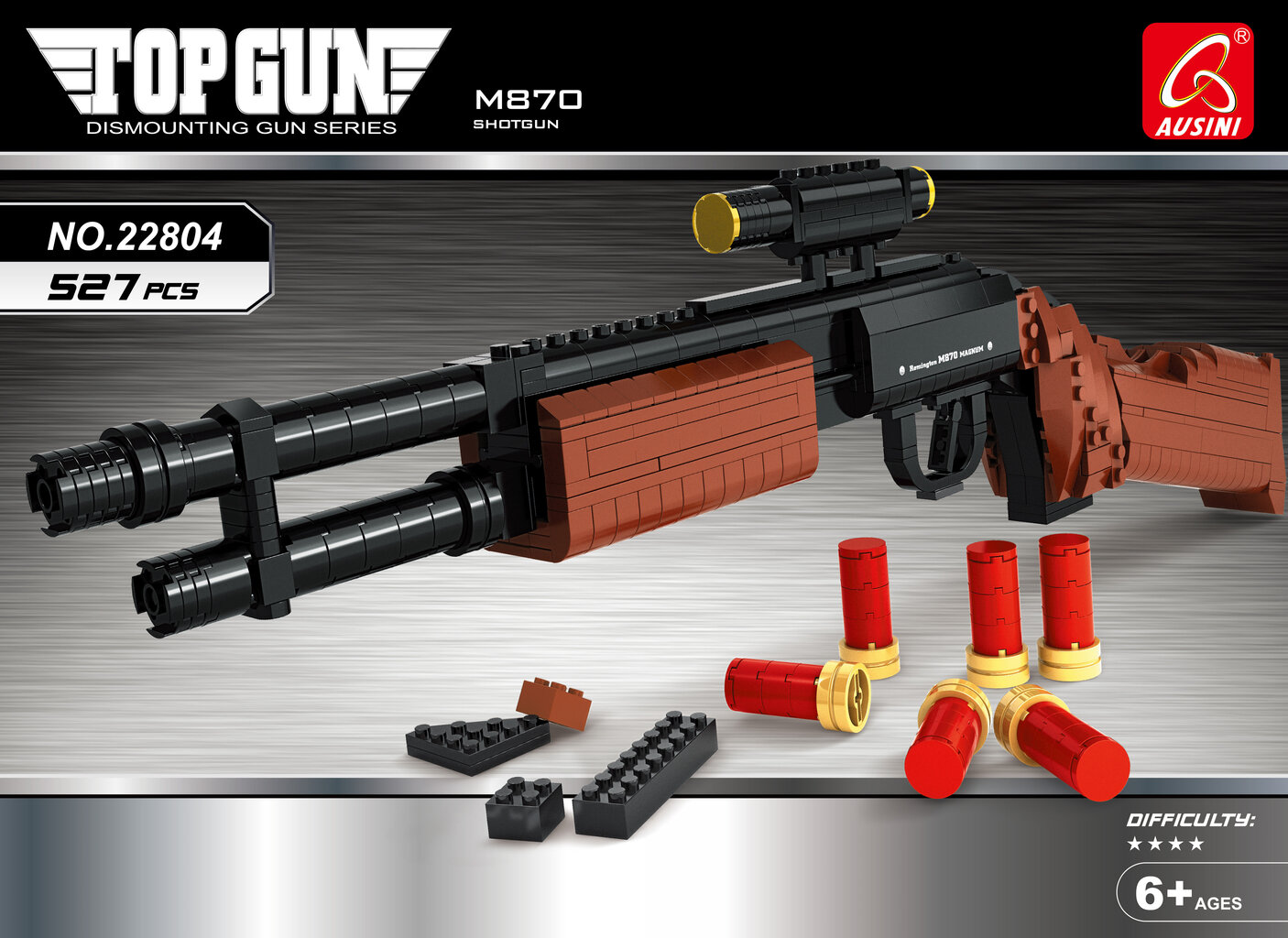 M870 Šautuvas Ausini, Top Gun kaina ir informacija | Konstruktoriai ir kaladėlės | pigu.lt