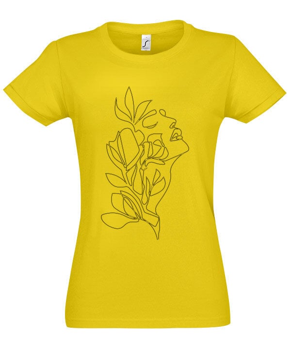 Marškinėliai moterims Žiedai, geltoni цена и информация | Marškinėliai moterims | pigu.lt