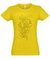 Marškinėliai moterims Žiedai, geltoni kaina ir informacija | Marškinėliai moterims | pigu.lt