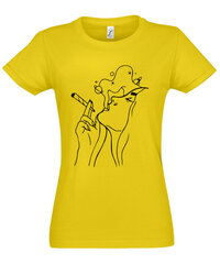 Marškinėliai moterims Dūmuose, geltona kaina ir informacija | Marškinėliai moterims | pigu.lt