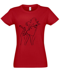 Marškinėliai moterims Dūmuose, raudoni kaina ir informacija | Marškinėliai moterims | pigu.lt