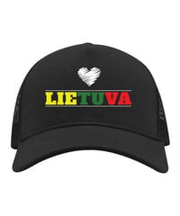 Kepurė moterims su snapeliu Lietuva, juoda kaina ir informacija | Kepurės moterims | pigu.lt