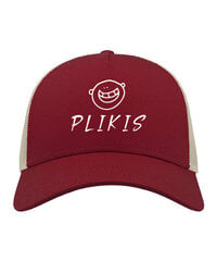 Kepurė vyrams su snapeliu Plikis, raudona kaina ir informacija | Vyriški šalikai, kepurės, pirštinės | pigu.lt
