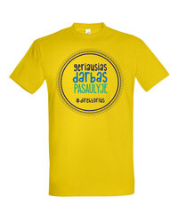 Vyriški marškinėliai Direktorius, geltoni kaina ir informacija | Vyriški marškinėliai | pigu.lt