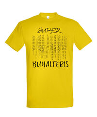 Vyriški marškinėliai Buhalteris, geltoni kaina ir informacija | Vyriški marškinėliai | pigu.lt